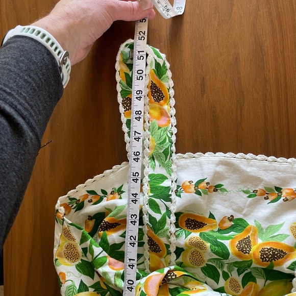 Farm Rio Papaya Salad Scarf Tie Back Midi Dress NWT - Picture 14 of 16